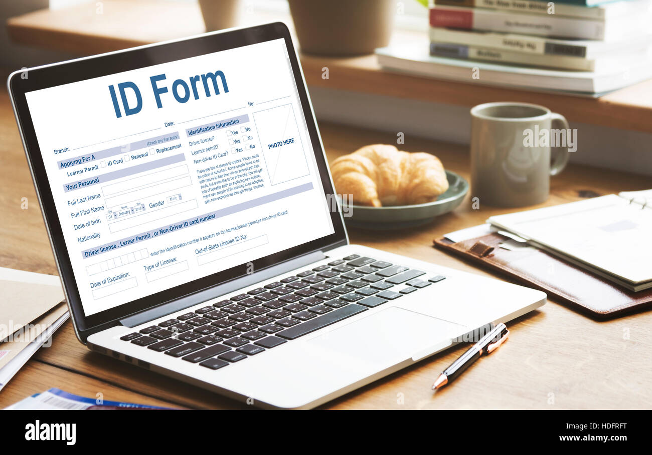 Modulo ID Identità di caratteri Nome del concetto di personalità Foto Stock