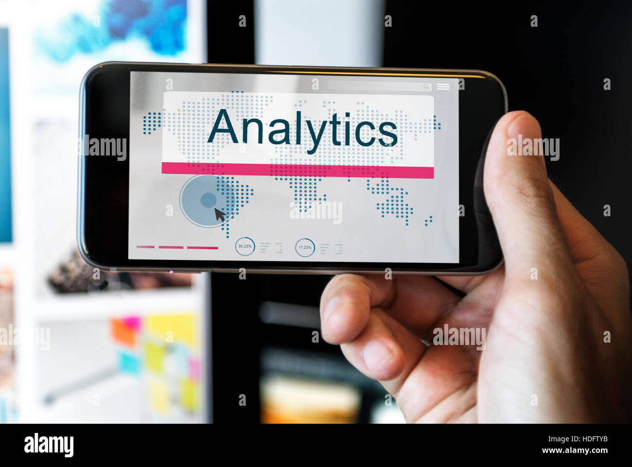 Analisi di informazioni analitiche di studio il concetto di processo Foto Stock