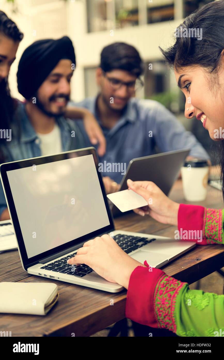 Social Networking Tecnologia Internet concetto digitale Foto Stock