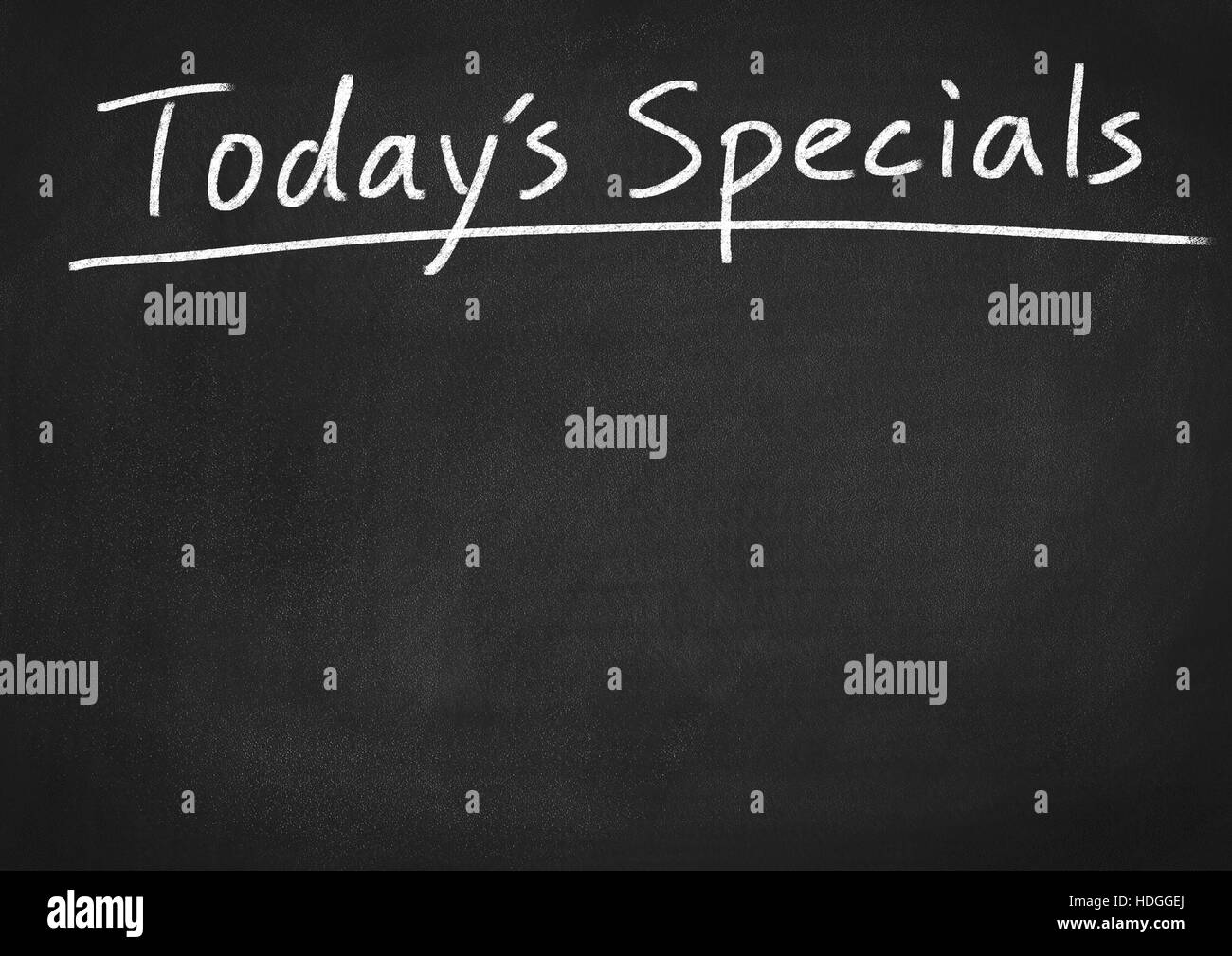 Oggi le offerte su sfondo blackboard Foto Stock
