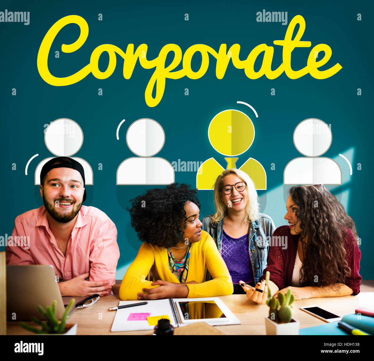 Partnership Corporate Team Leader del concetto di font Foto Stock