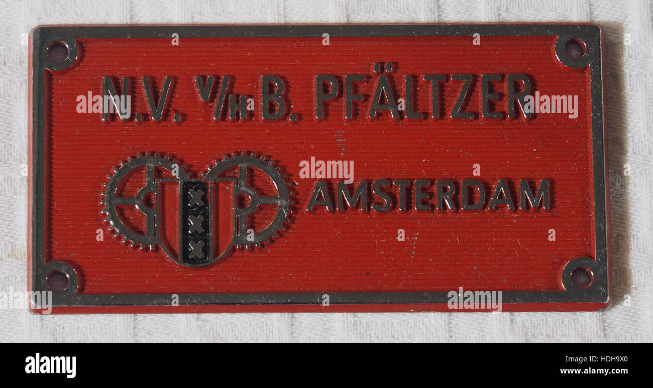 NV vh B Pf%%C3%%A4ltzer, Machinehandel, Amsterdam pic2 Foto Stock