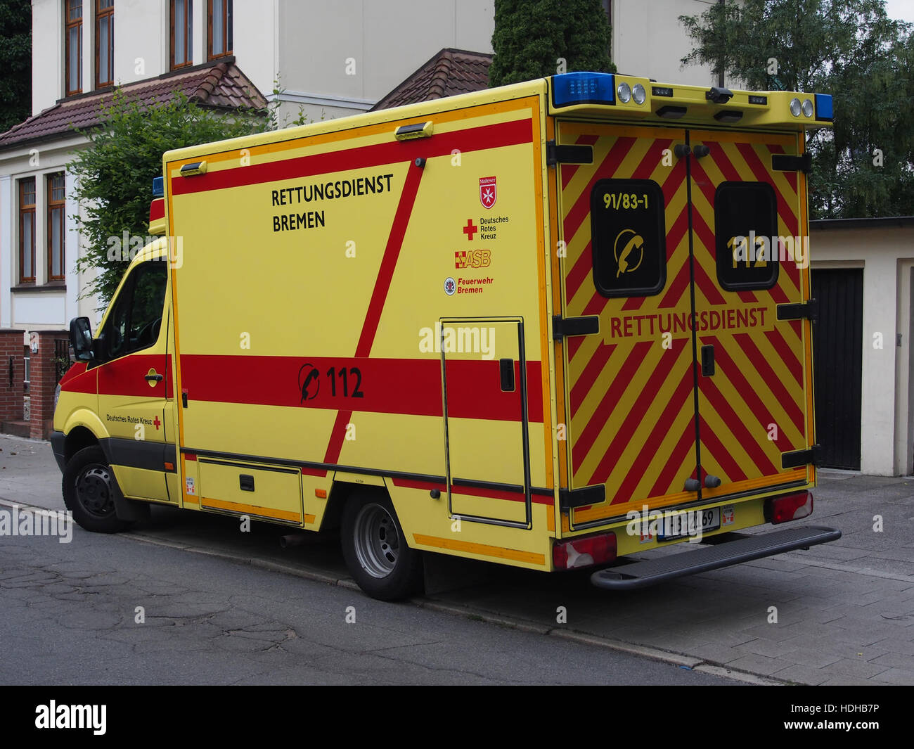 Mercedes Rettungsdienst unità di Brema 91 83-1 pic3 Foto Stock