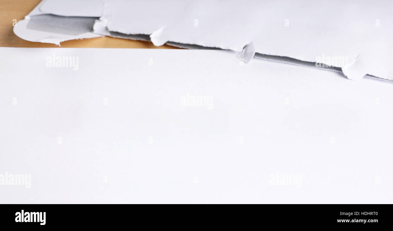 Lettera vuota con busta Foto Stock