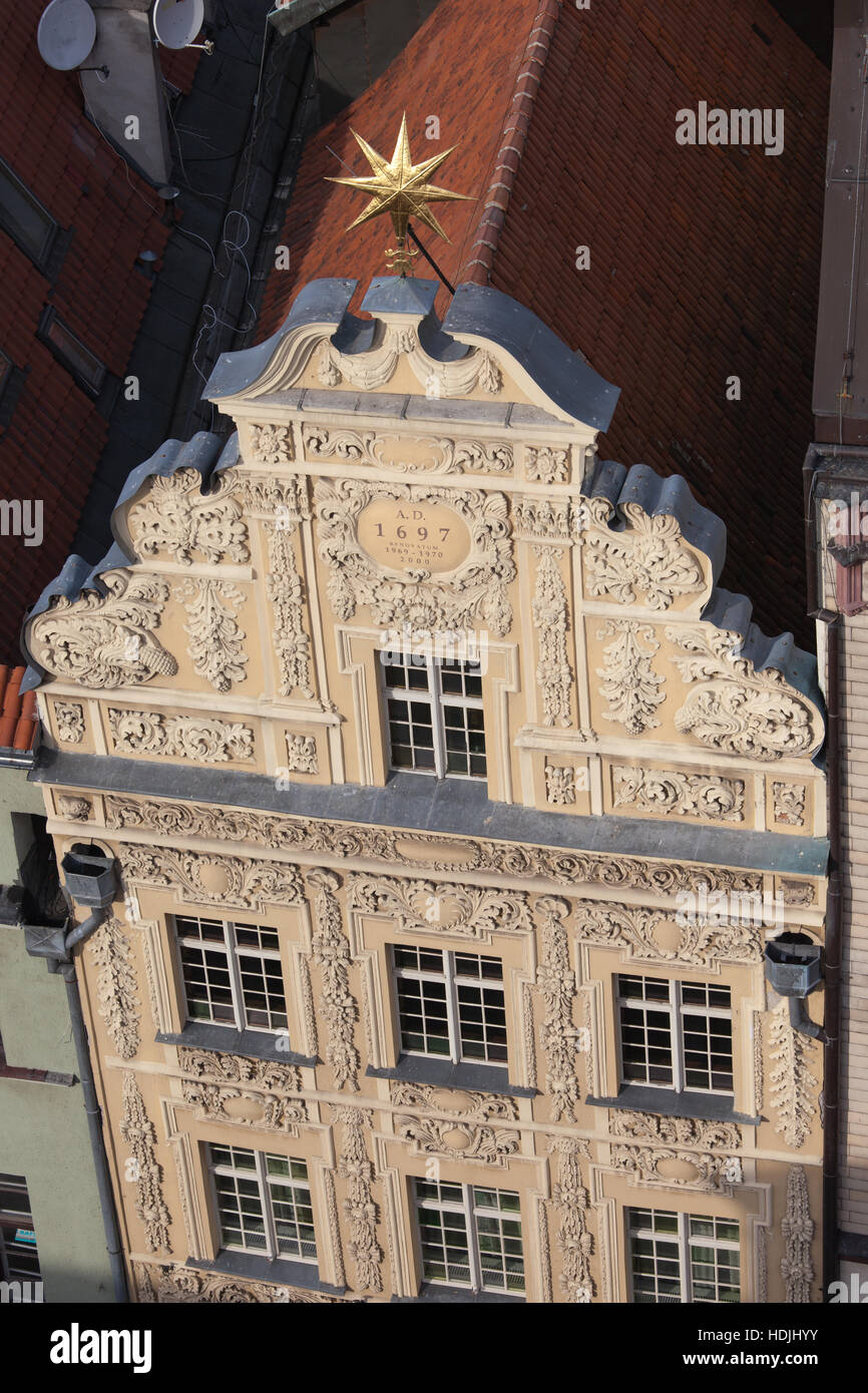 La casa sotto le stelle in Torun, Polonia, barocco casa patrizia Foto Stock