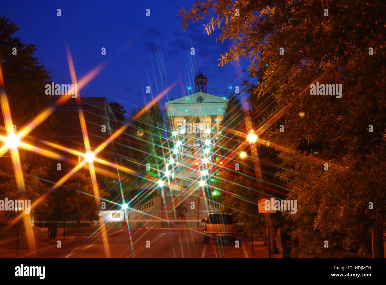 Cityscape, monumento terrazza, Lynchburg, Virginia, Stati Uniti d'America, il monumento al soldato confederato dell'U.S. La guerra civile. Foto Stock