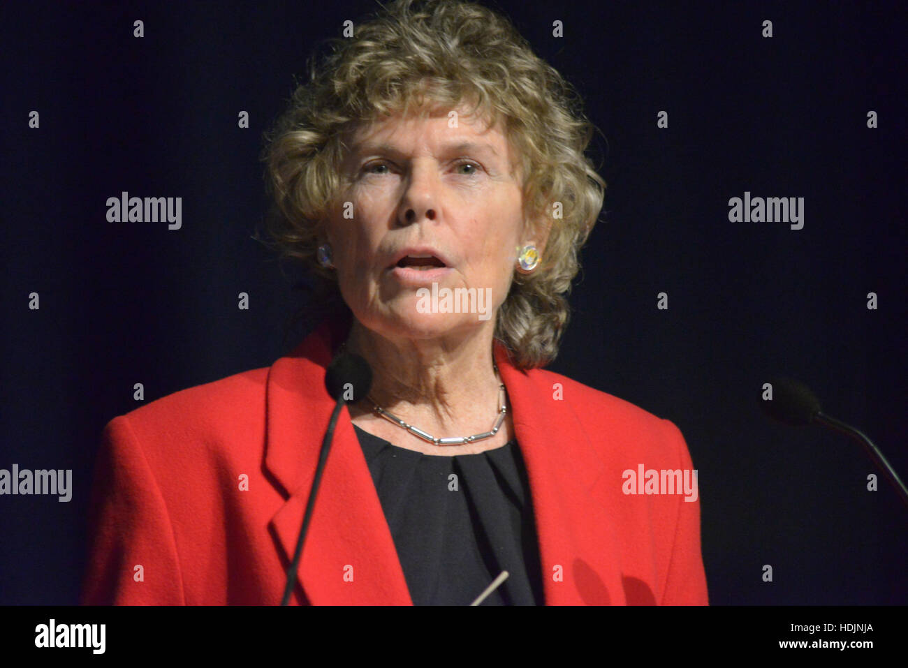 Kate Hoey mp, MP per la Vauxhall, parla di base in caso di campagna a Manchester, Regno Unito, Venerdì, Febbraio 5, 2016. Foto Stock