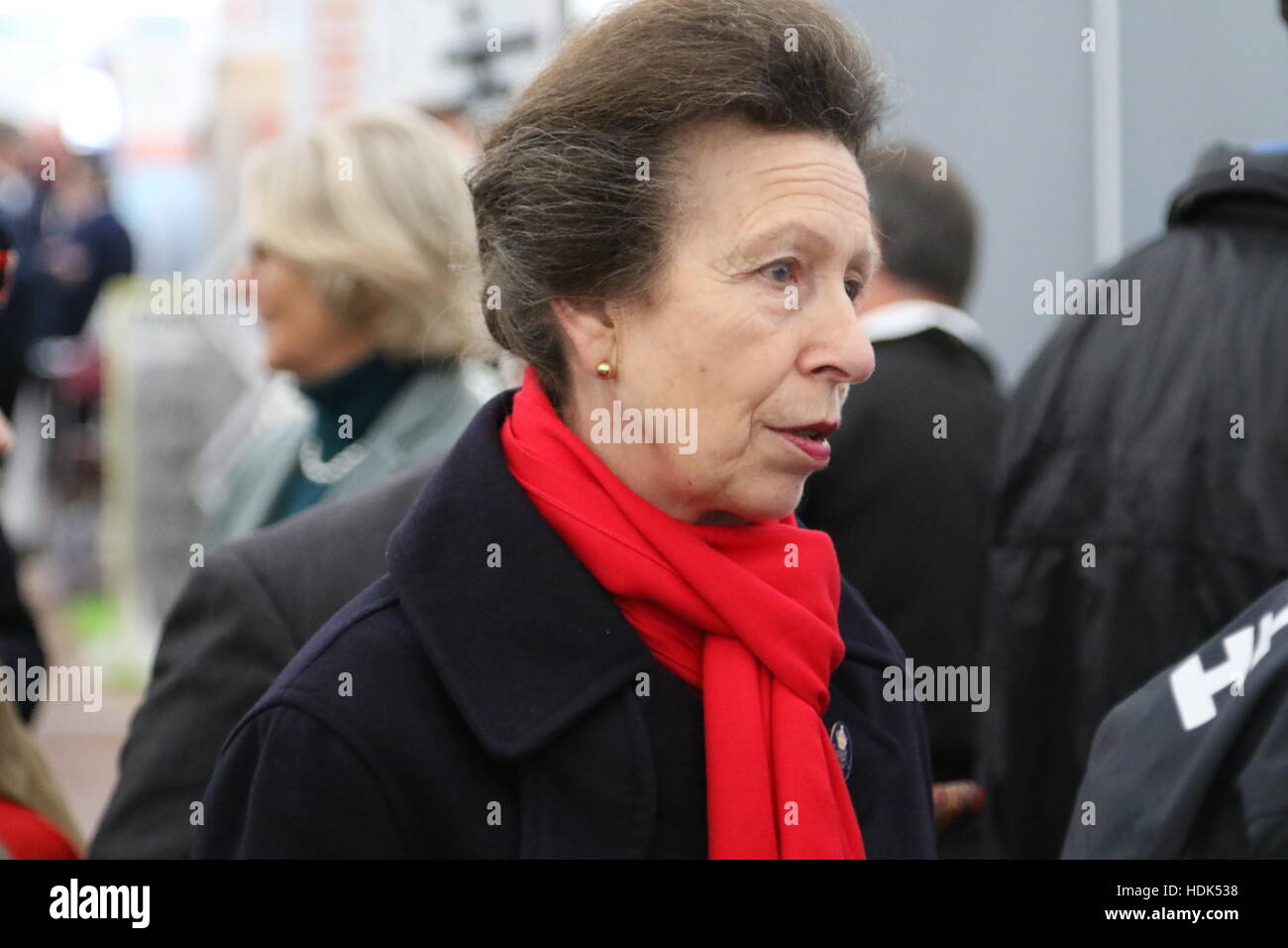 Sua Altezza Reale la Principessa Anna apre il trentesimo anniversario della Scozia Boat Show qui a Kip Inverkip Marina che nel frattempo è diventata la più grande brokerage show NEL REGNO UNITO CON: HRH Principessa Anne dove: Inverkip, Regno Unito quando: 14 Ott 2016 Foto Stock