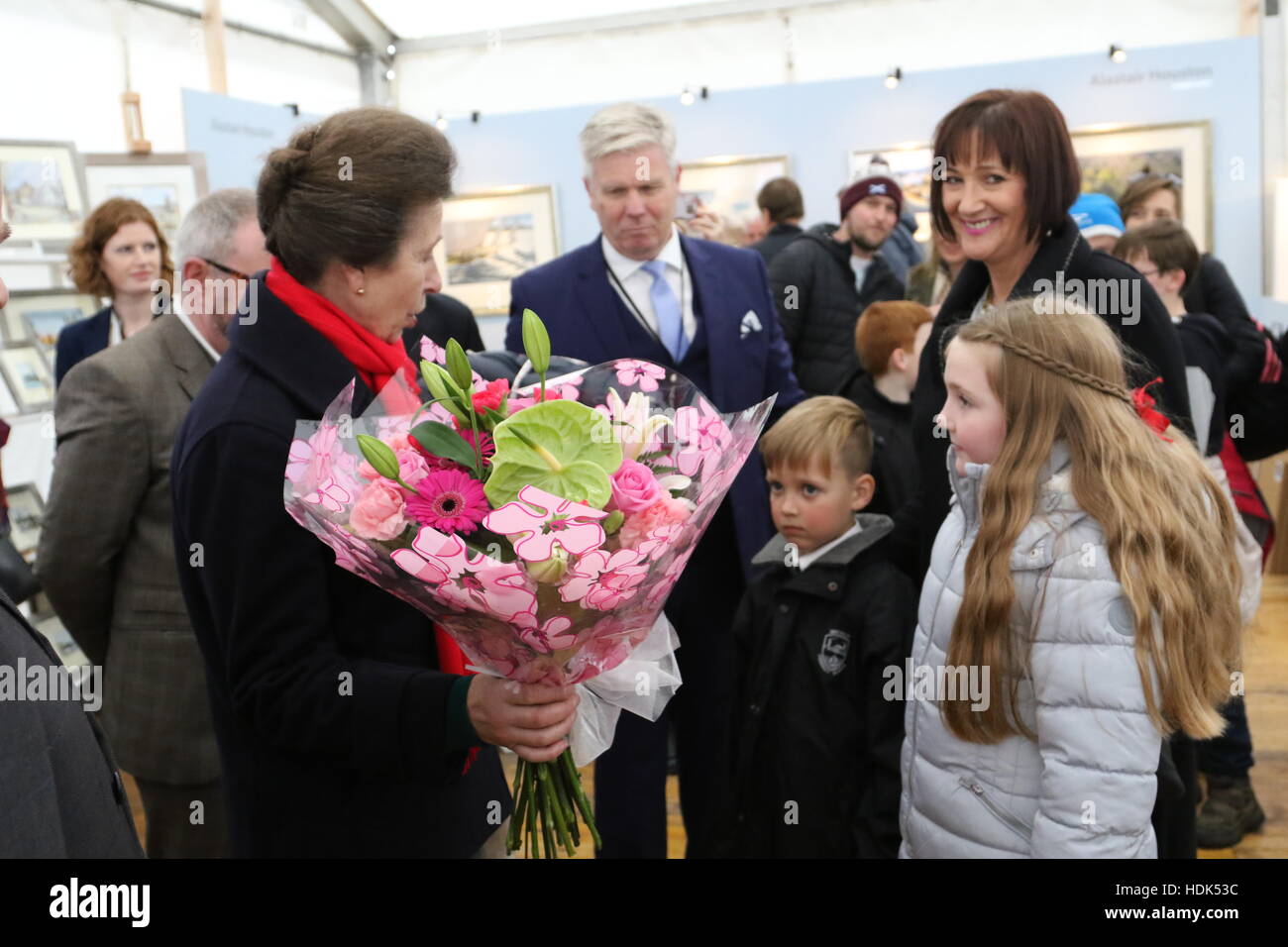 Sua Altezza Reale la Principessa Anna apre il trentesimo anniversario della Scozia Boat Show qui a Kip Inverkip Marina che nel frattempo è diventata la più grande brokerage show NEL REGNO UNITO CON: HRH Principessa Anne dove: Inverkip, Regno Unito quando: 14 Ott 2016 Foto Stock