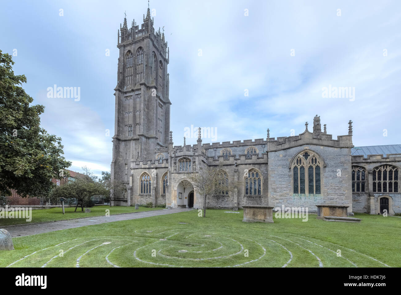 Glastonbury, chiesa di San Giovanni Evangelista, Somerset, Inghilterra, Regno Unito Foto Stock