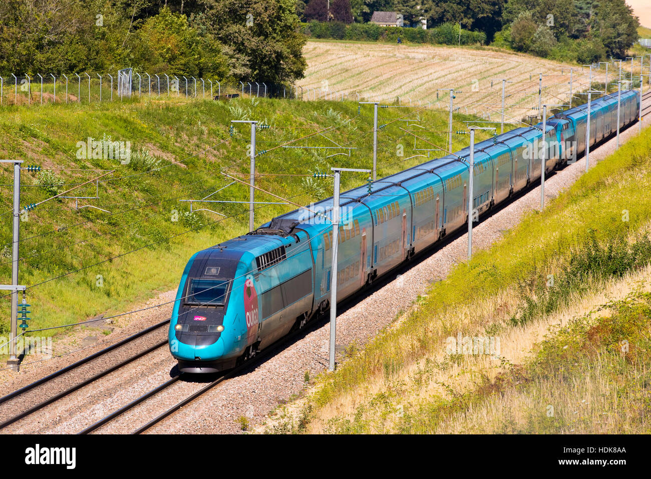 TGV OUIGO Dasye, bassi costi di viaggio ferroviario in Francia Foto Stock