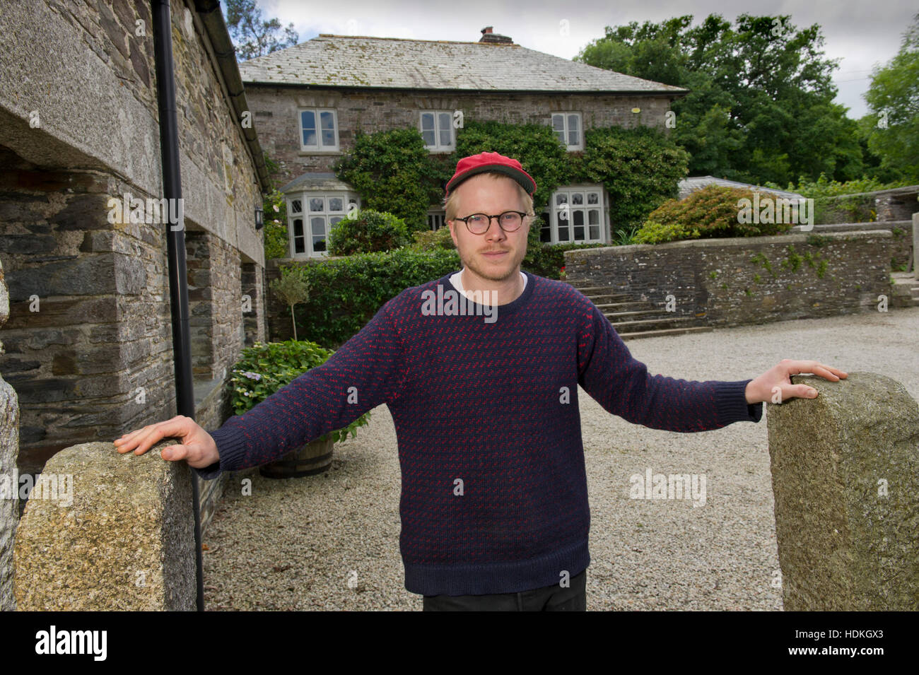 Fattoria coombeshead,lewannick,cornwall,uk,un ristorante e hotel di proprietà e gestito dallo chef Tom Adams Foto Stock