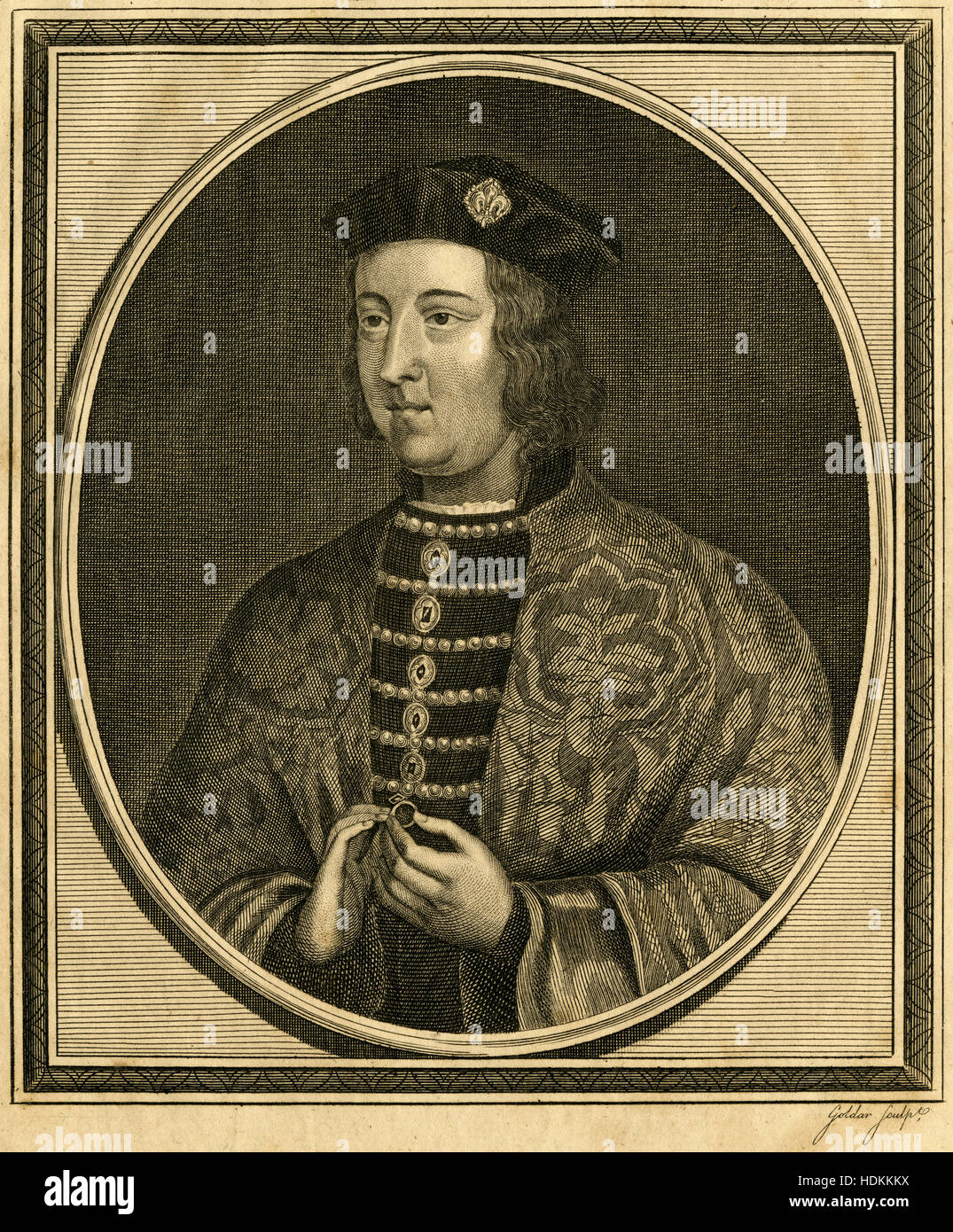 Antica incisione 1785, Re Edoardo IV. Edward IV (1442-1483) fu il Re di Inghilterra dal 4 marzo 1461 fino al 3 ottobre 1470, e poi di nuovo dal 11 aprile 1471 fino alla sua morte nel 1483. Egli è stato il primo Yorkist re d'Inghilterra. Fonte: incisione originale. Foto Stock