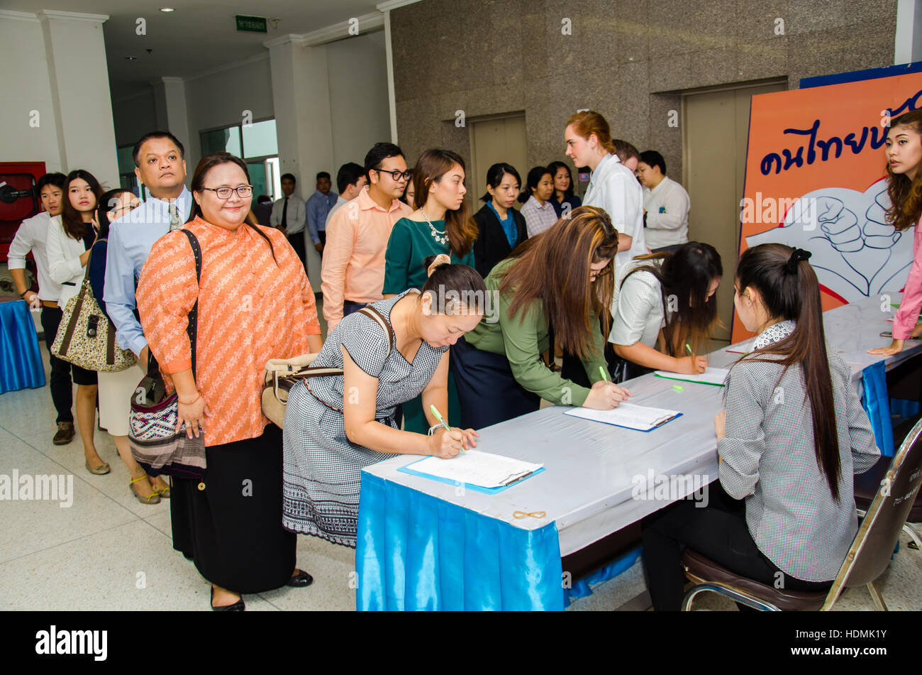 SINGBURI - gennaio 19 : Volontarii del Corpo della Pace degli Stati Uniti, del programma per la Comunità e Community-Based Sviluppo organizzativo in T Foto Stock