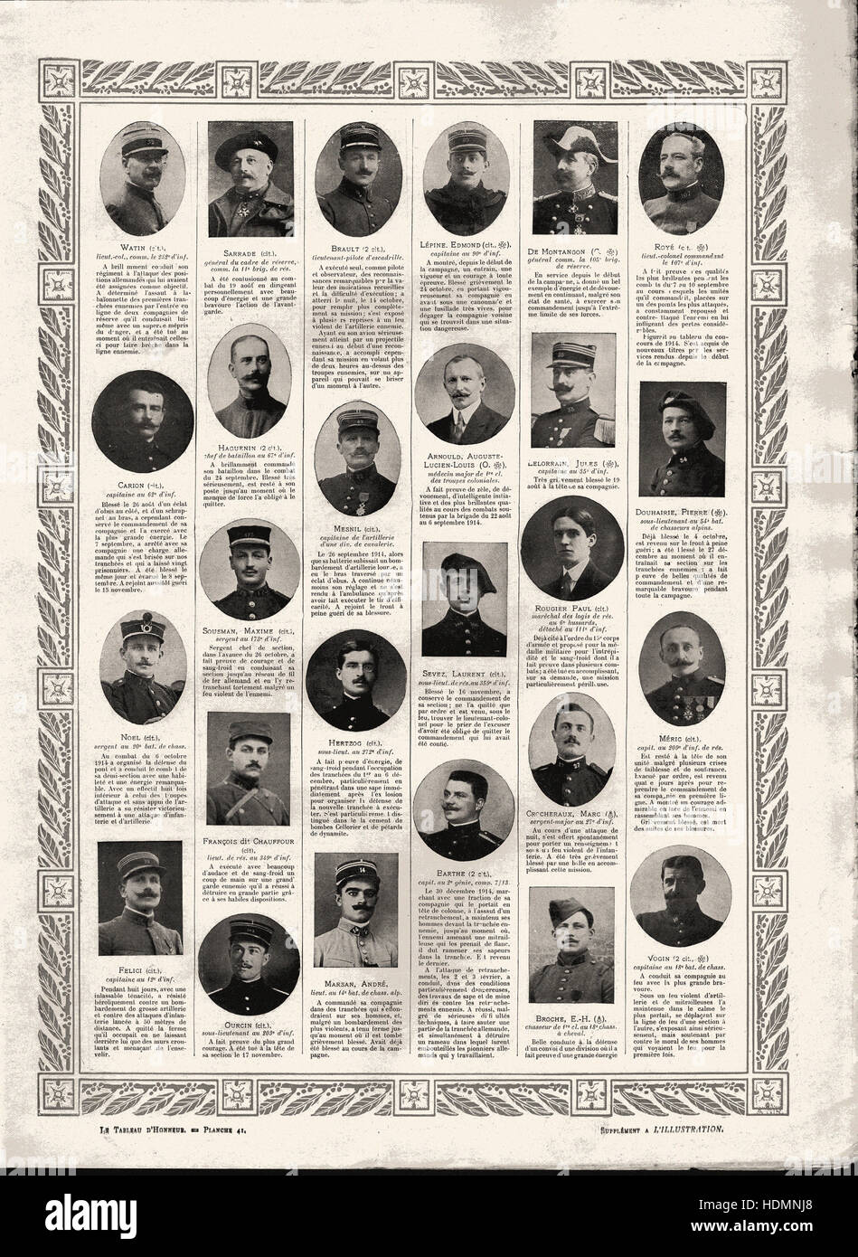 Supplemento alla illustrazione n. 3770 giugno 5, 1915 La Tavola d'onore, la piastra 41 Foto Stock