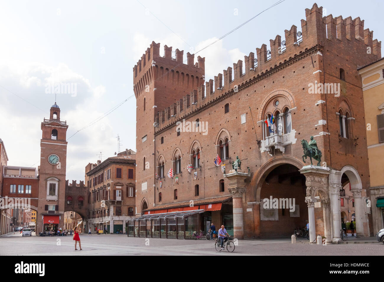 Municipio di Ferrara, Italia. Foto Stock
