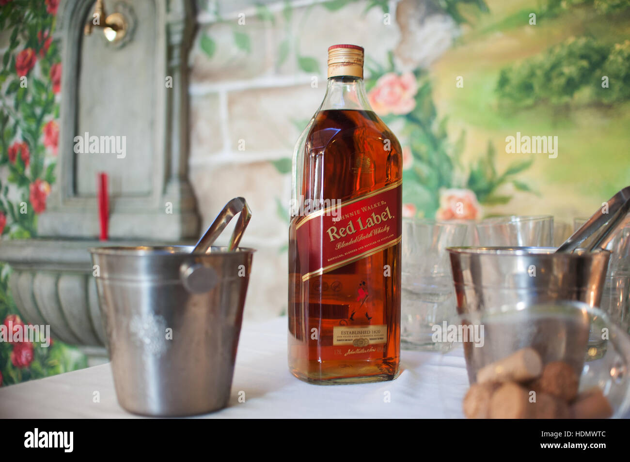 Wroclaw, Polonia 04 giugno 2016, Johnnie Walker Scotch whisky blended Foto Stock