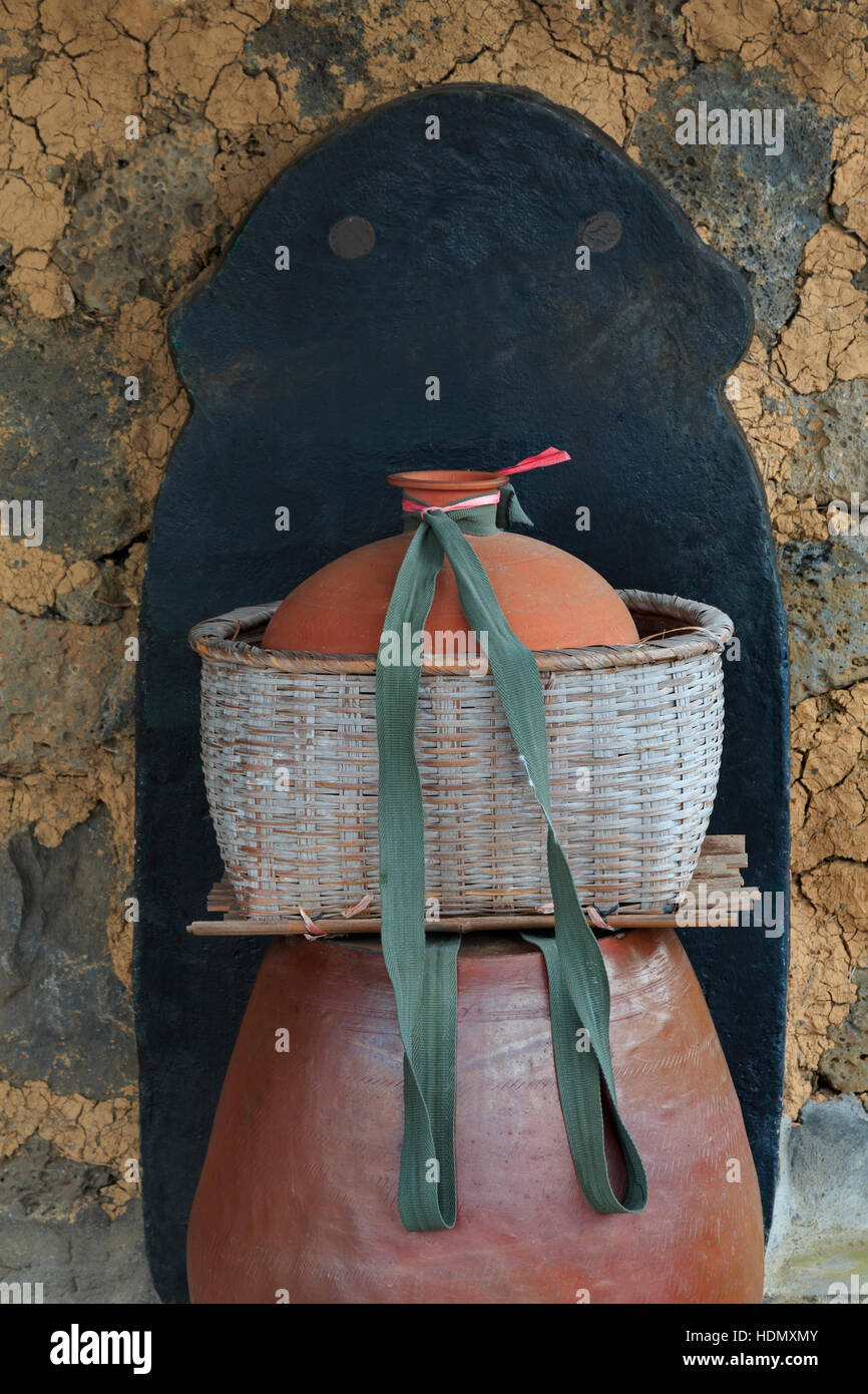 Seongeup Folk Village, Jeju Island, Corea del Sud, Asia Foto Stock