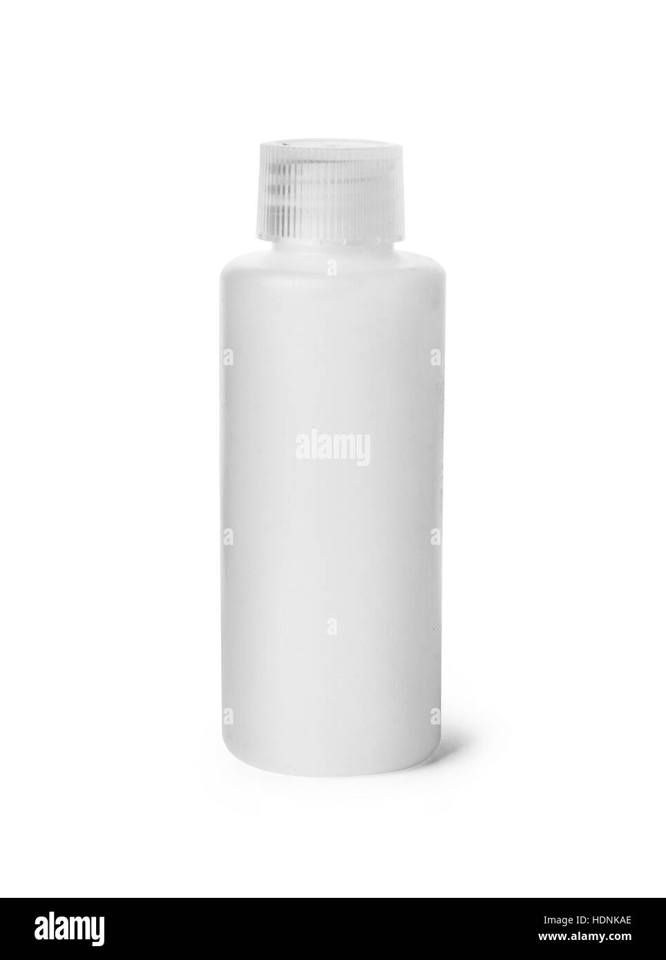 Flacone bianco isolato su uno sfondo bianco Foto Stock