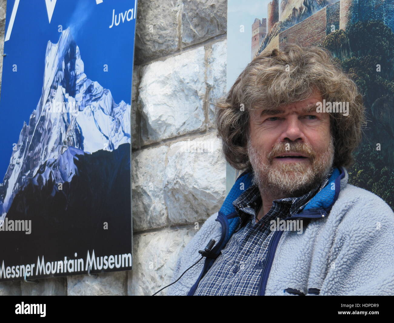 Il Cadore, Italia - 06 giugno: alpinista Reinhold Messner parla durante l'apertura stagionale del 'Messner Mountain Museum' alla Foto Stock