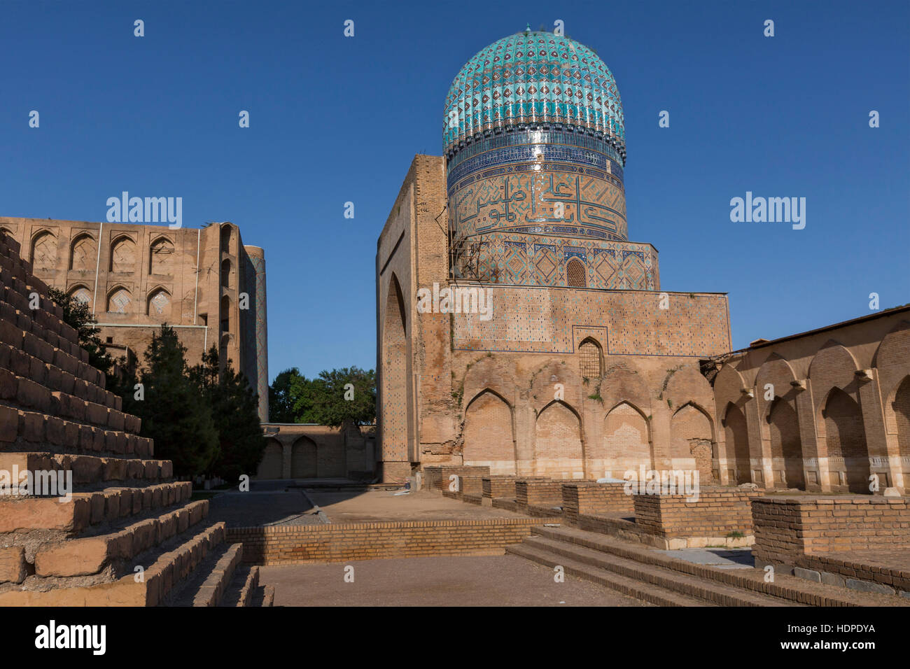 Bibi Khanum moschea di Samarcanda, Uzbekistan. Foto Stock