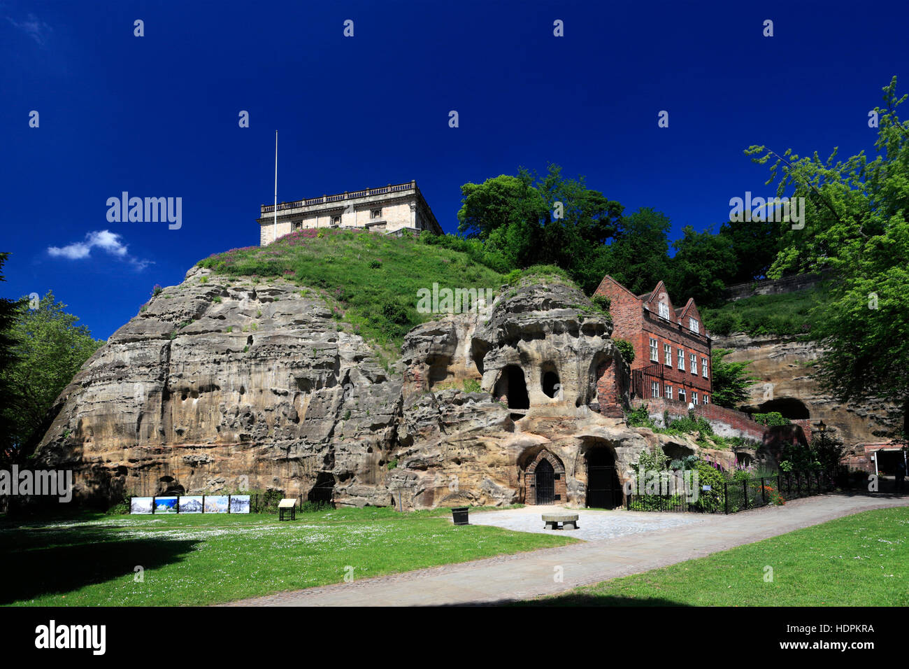 I tini di filtrazione yard Museum e Museo dell'infanzia e Nottingham Castle, città di Nottingham, Nottinghamshire, Inghilterra. Foto Stock