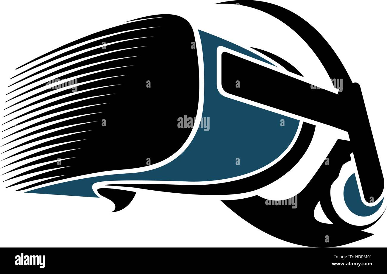 Isolato auricolare vr logo su sfondo bianco. Colore nero casco di realtà virtuale e ciò logo. Testa-display montato icona. Moderno dispositivo di gioco. Smartglasses simulazione di illustrazione vettoriale . Illustrazione Vettoriale