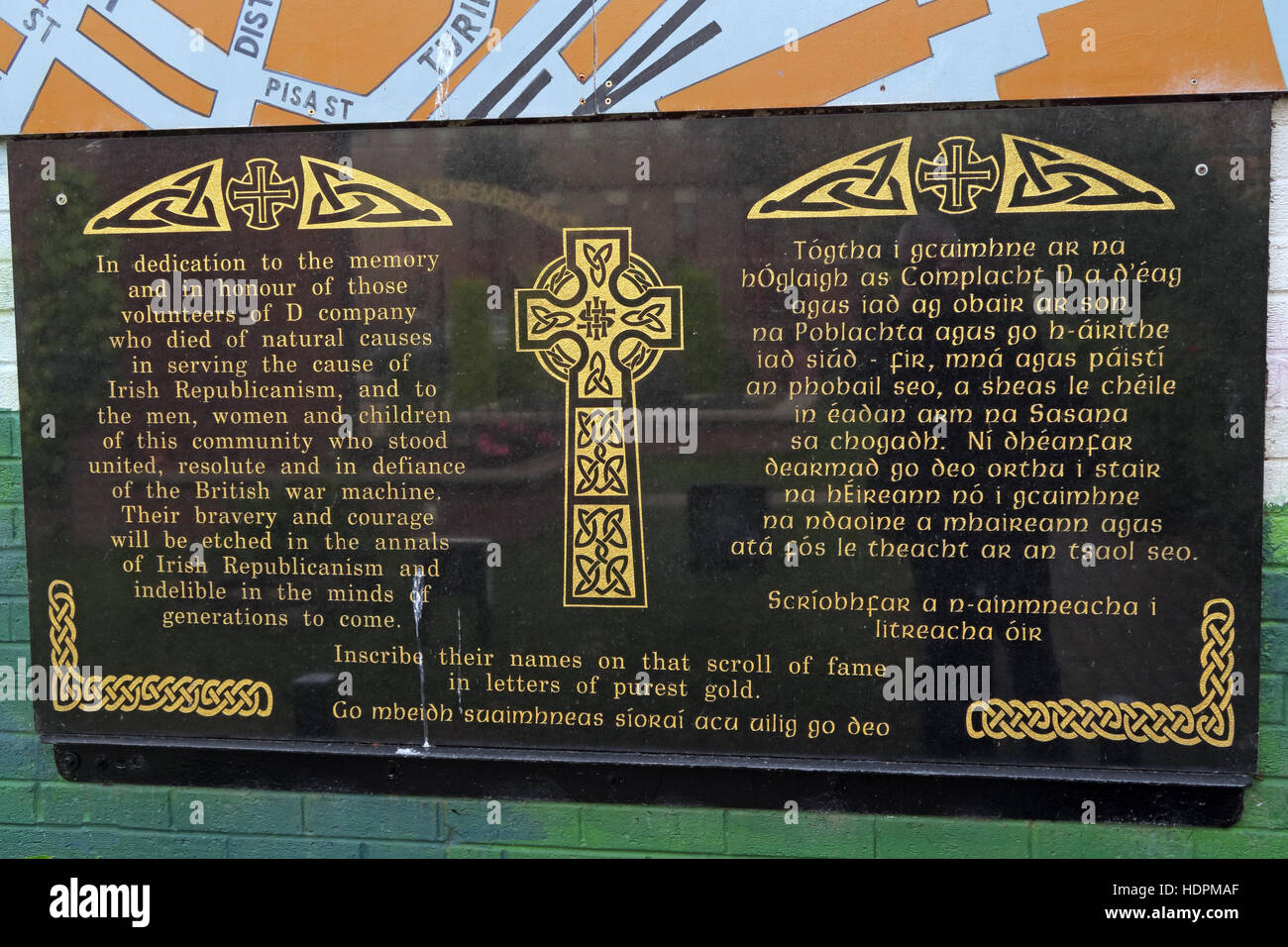 Falls rd,Giardino della Rimembranza, IRA membri uccisi,anche defunto ex prigionieri,West Belfast,NI, REGNO UNITO Foto Stock