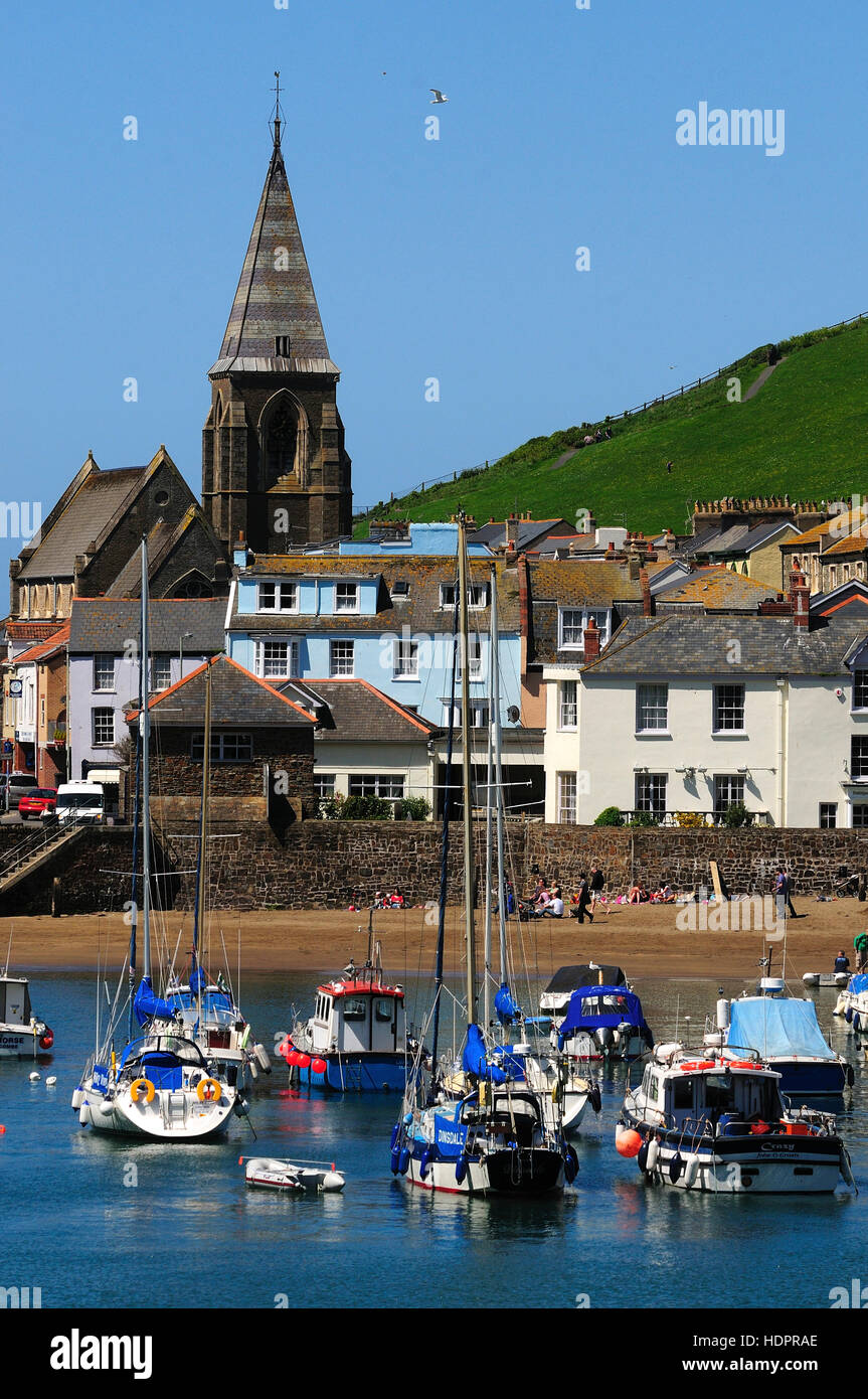 Spiaggia e Porto a Ilfracombe Devon UK Foto Stock