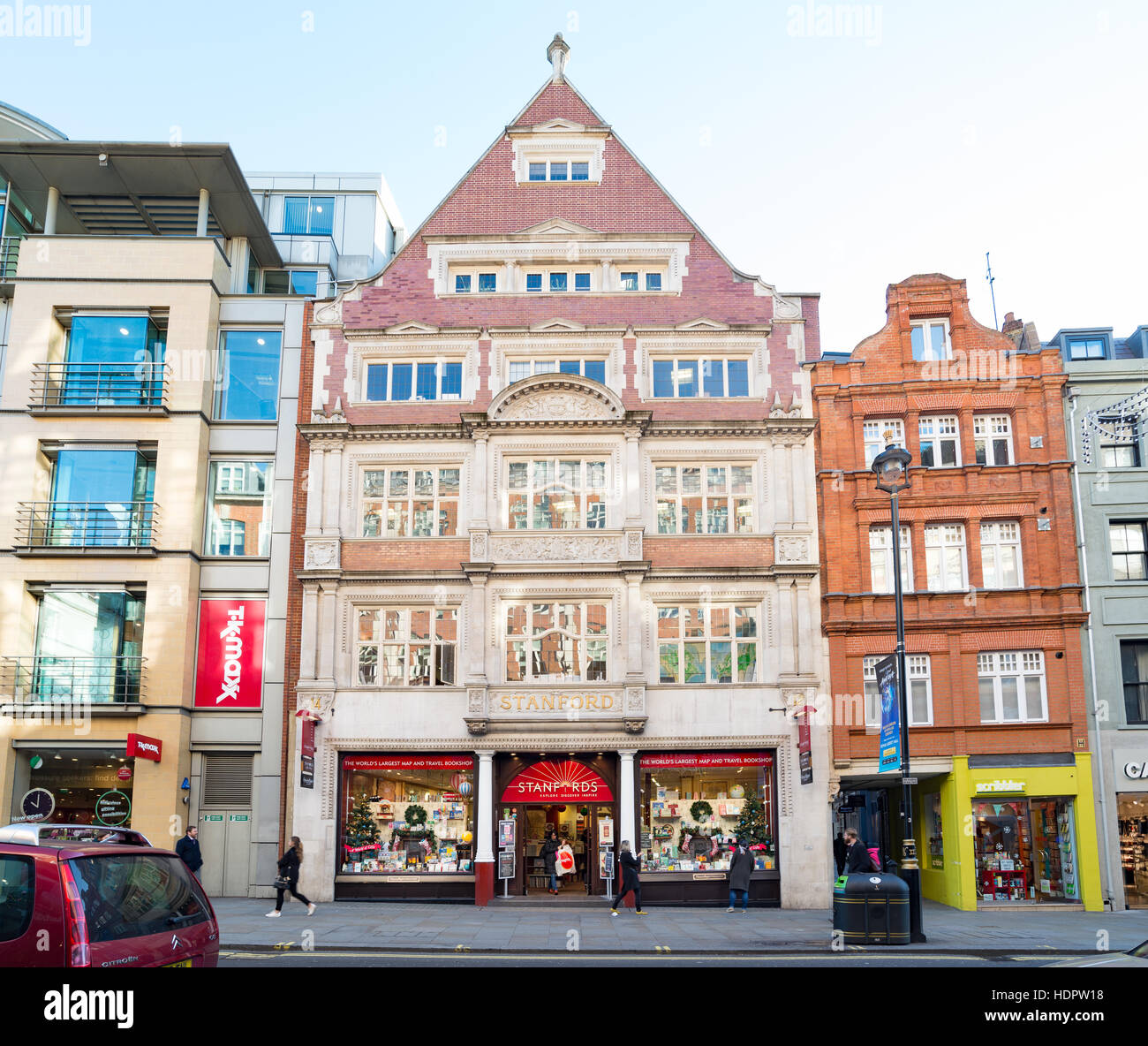 Mappe Stanfords shop su Long Acre in Covent Garden di Londra, Inghilterra, Regno Unito Foto Stock