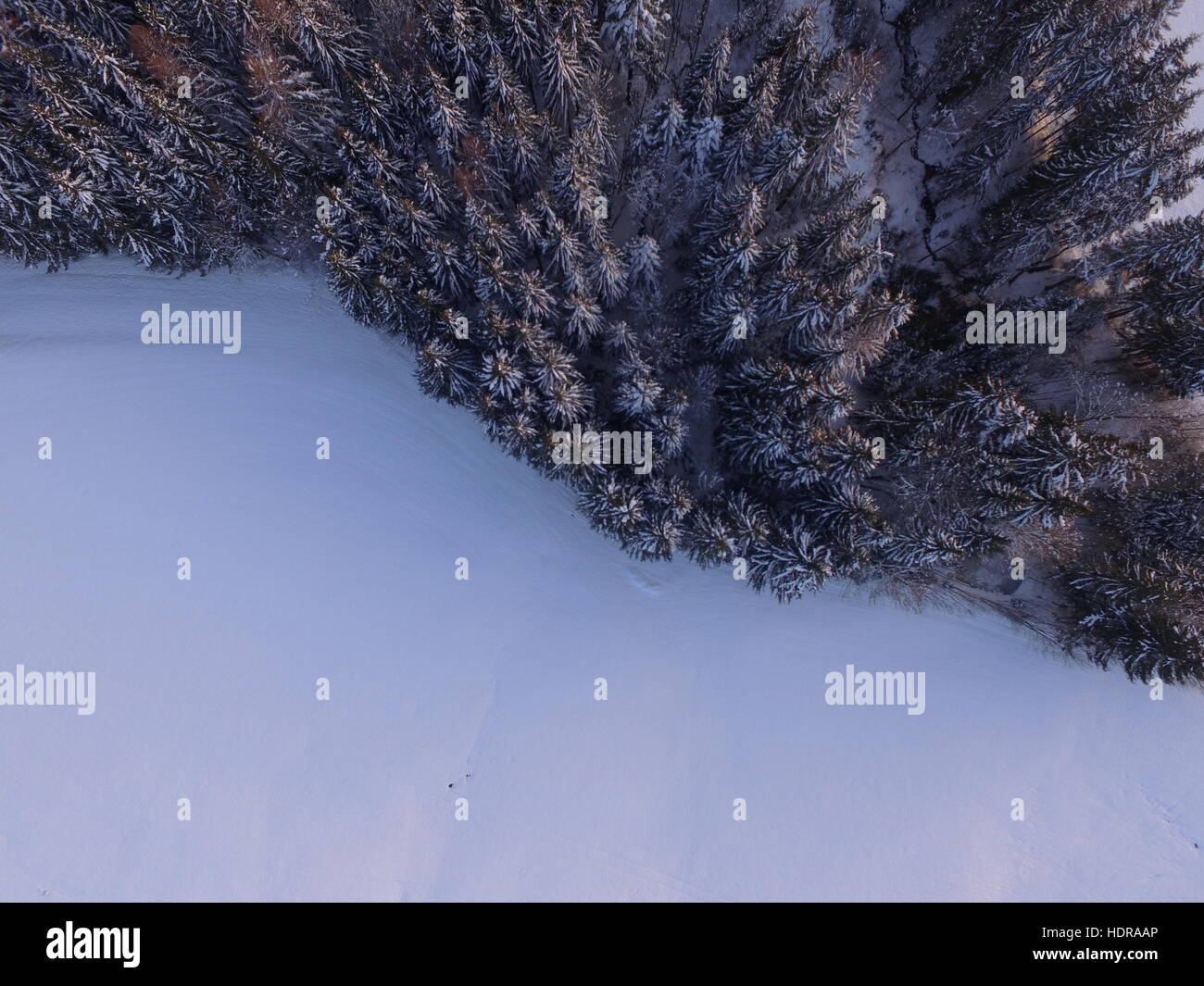 Paesaggio invernale antenna Foto Stock