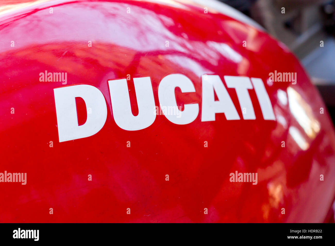 Ducati moto italiana maker logo. Foto Stock