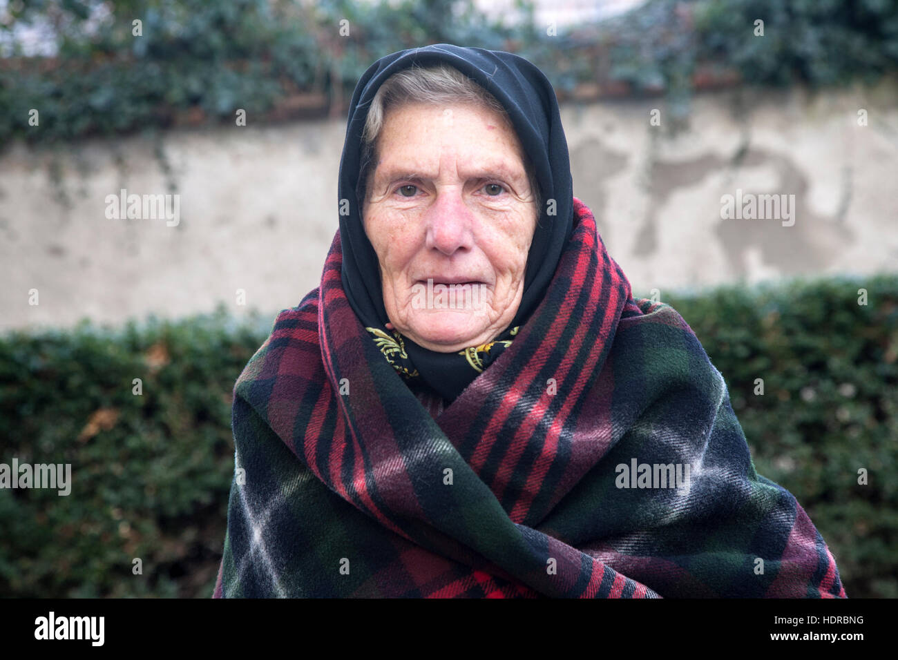 Donna che indossa il costume tradizionale pf in Moravia meridionale, Repubblica Ceca Foto Stock