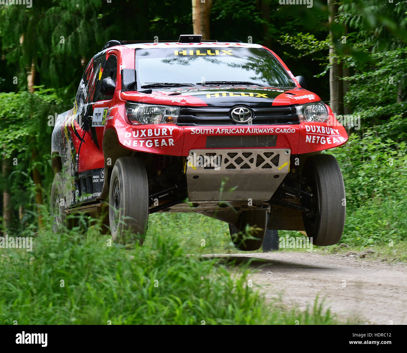 Giniel De-Villiers, Toyota Hilux, Foresta Rally, Goodwood Festival di velocità, 2016. automobiles, automobili, intrattenimento, Festival della velocità, Foresta ra Foto Stock