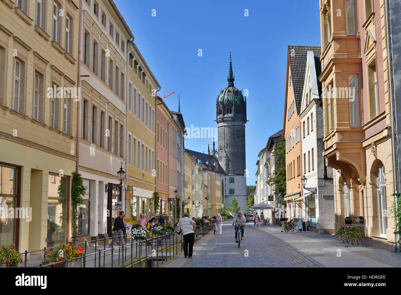 Schlossstrasse, Lutherstadt Wittenberg, Sachsen-Anhalt, Deutschland Foto Stock