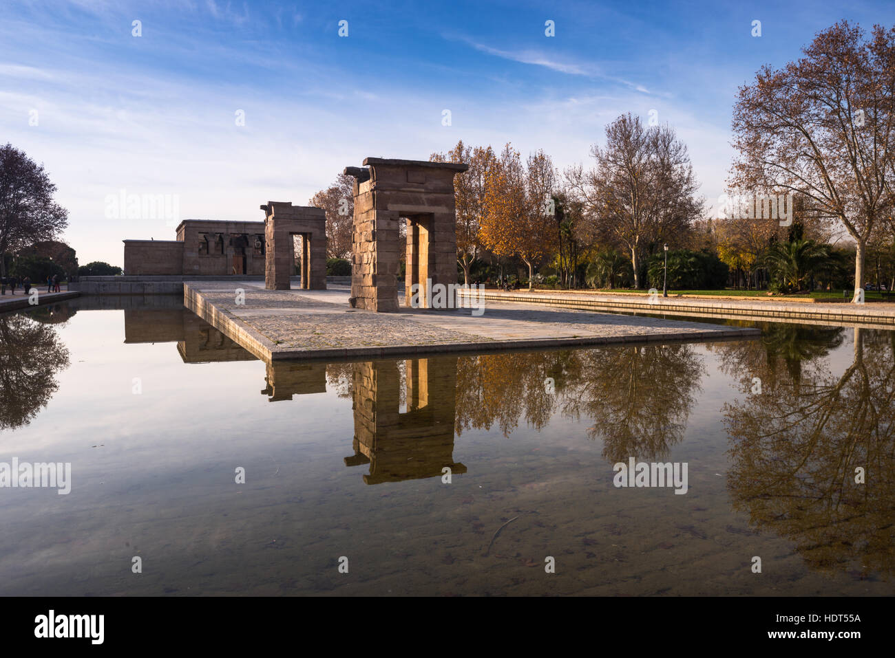 Tempio di Debod. Parque del Oeste, Madrid Spagna. Foto Stock