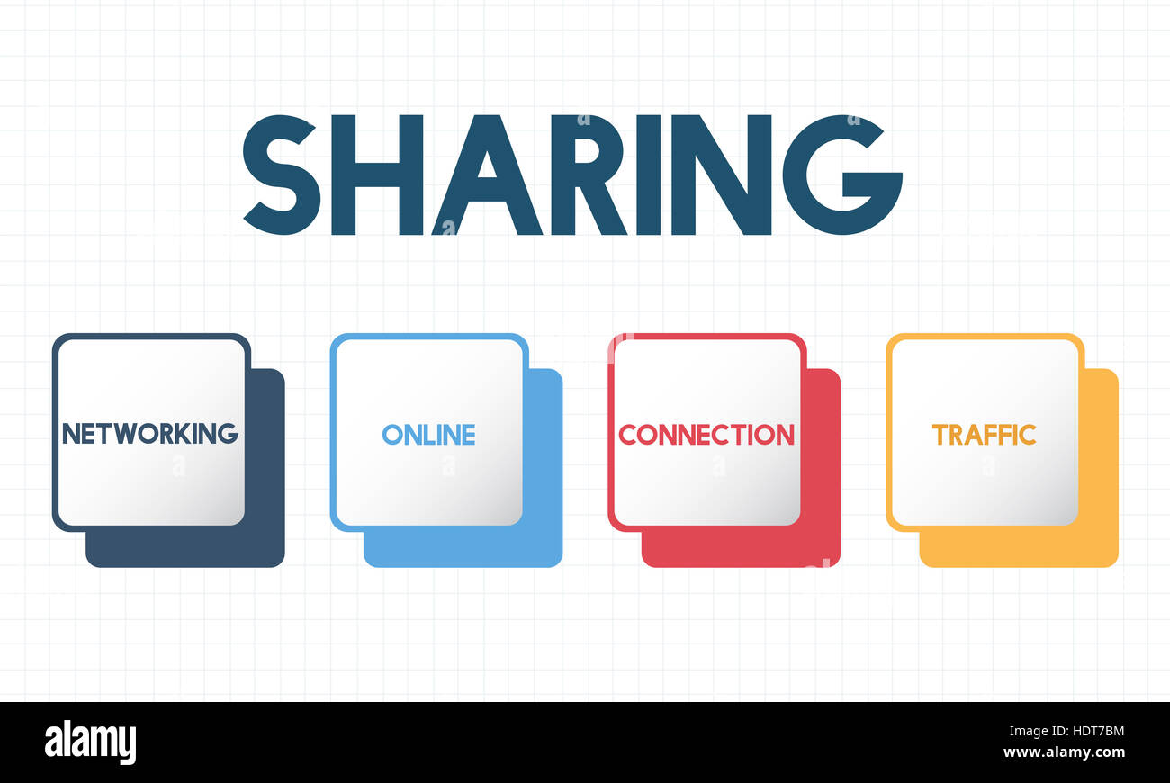 Social Media Box concetto dei pulsanti Foto Stock