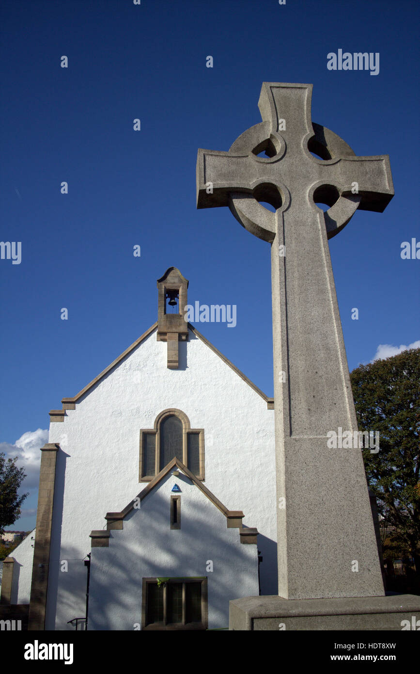 Piccola vecchia chiesa memoriale old St Andrews Chiesa di Scozia Drumchapel Foto Stock