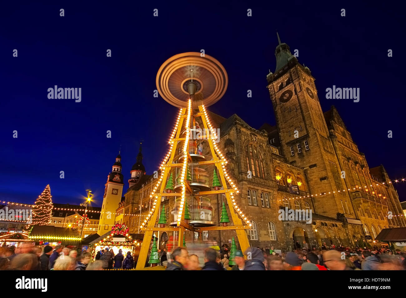 Chemnitz Weihnachtsmarkt - Chemnitz mercatino di Natale in Germania Foto Stock