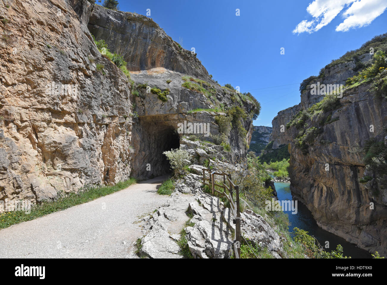 Famoso canyon spagnolo Foz de Lumbier Foto Stock