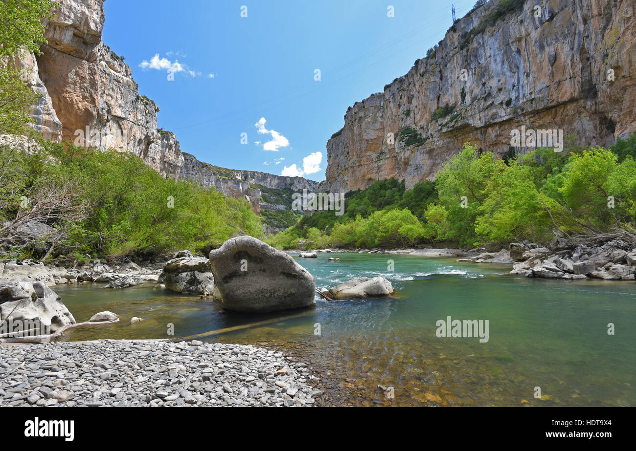 Famoso canyon spagnolo Foz de Lumbier Foto Stock