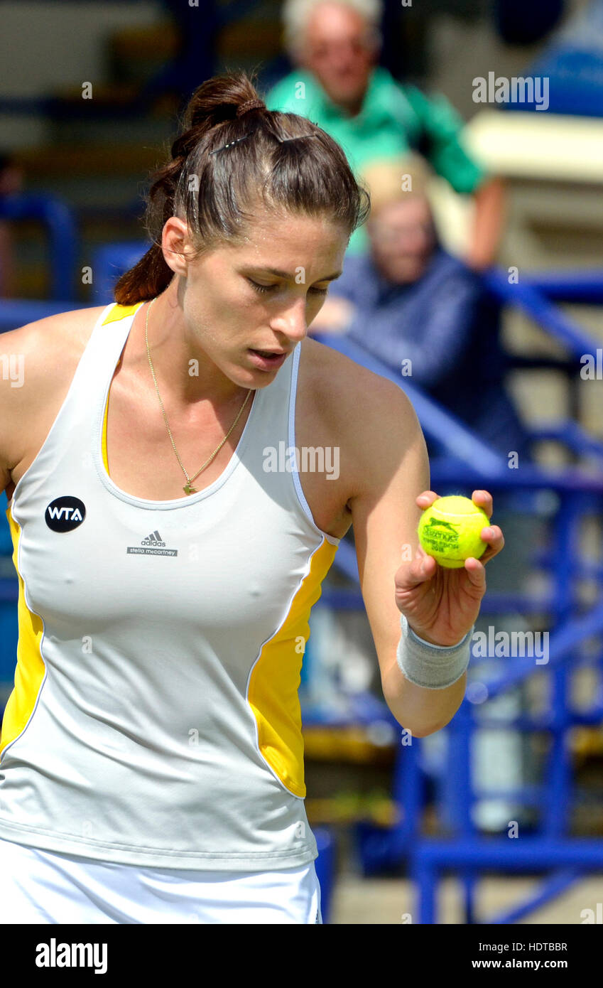 Andrea Petkovic (Germania) giocando a Aegon International, Eastbourne, 24 giugno 2015 Foto Stock