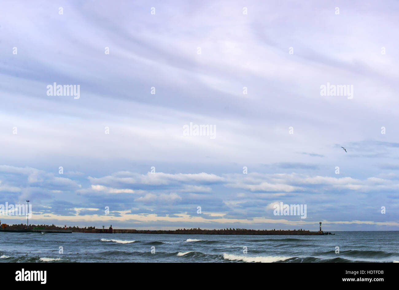 Le onde del mare, Storm, il vento del mare del Mar Baltico Foto Stock