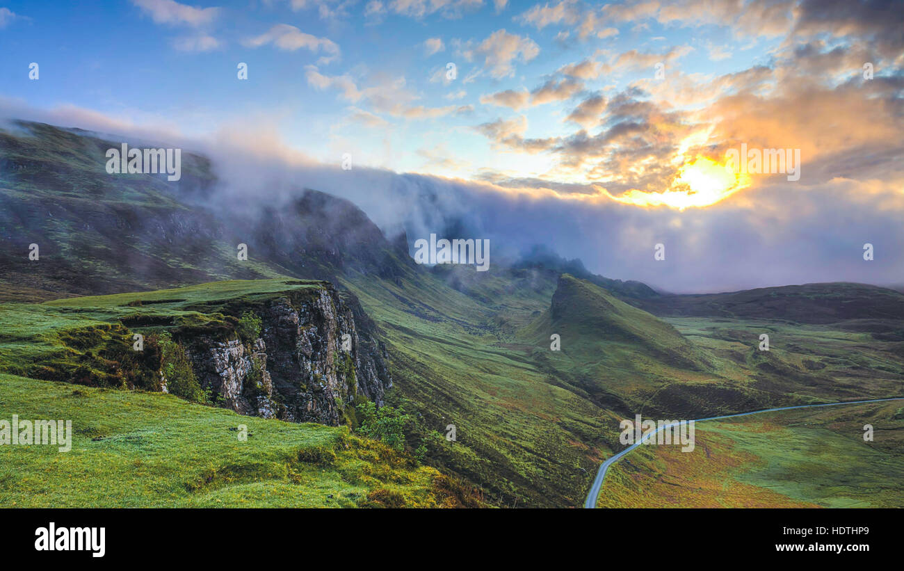 Valle verde Foto Stock