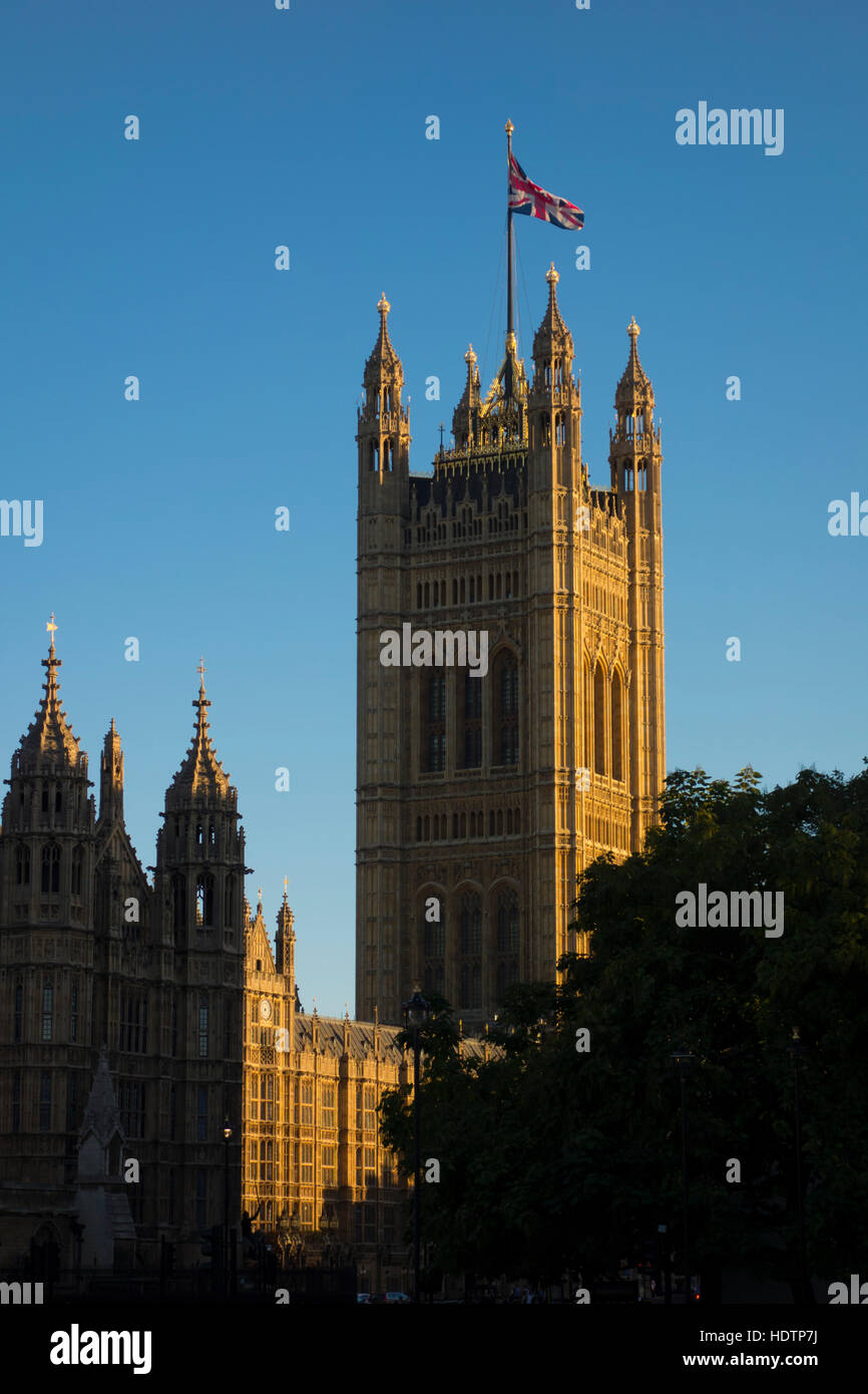 Victoria Tower, Palazzo di Westminster, Londra, Regno Unito Foto Stock