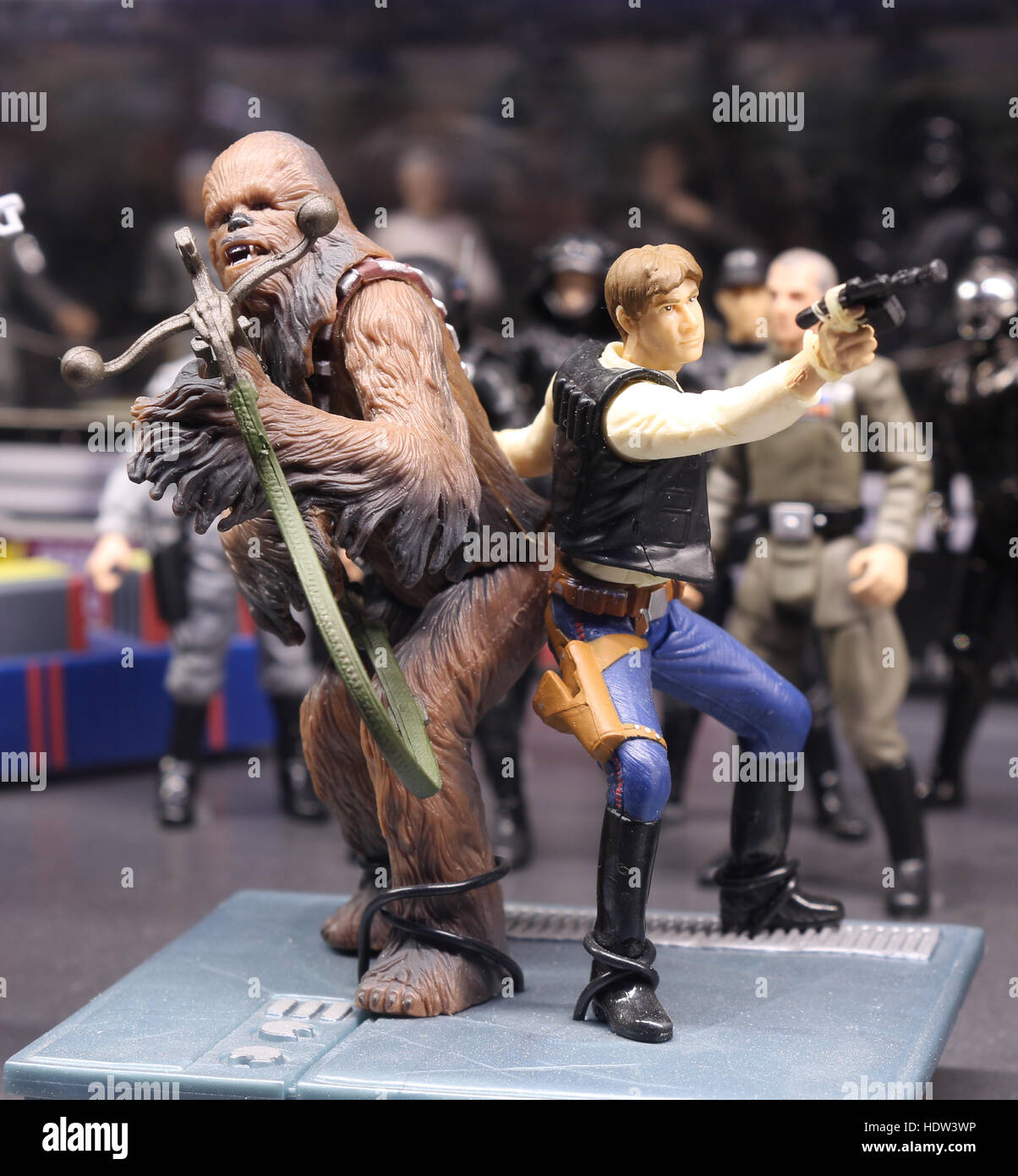Han Solo e Chewbecca Foto Stock