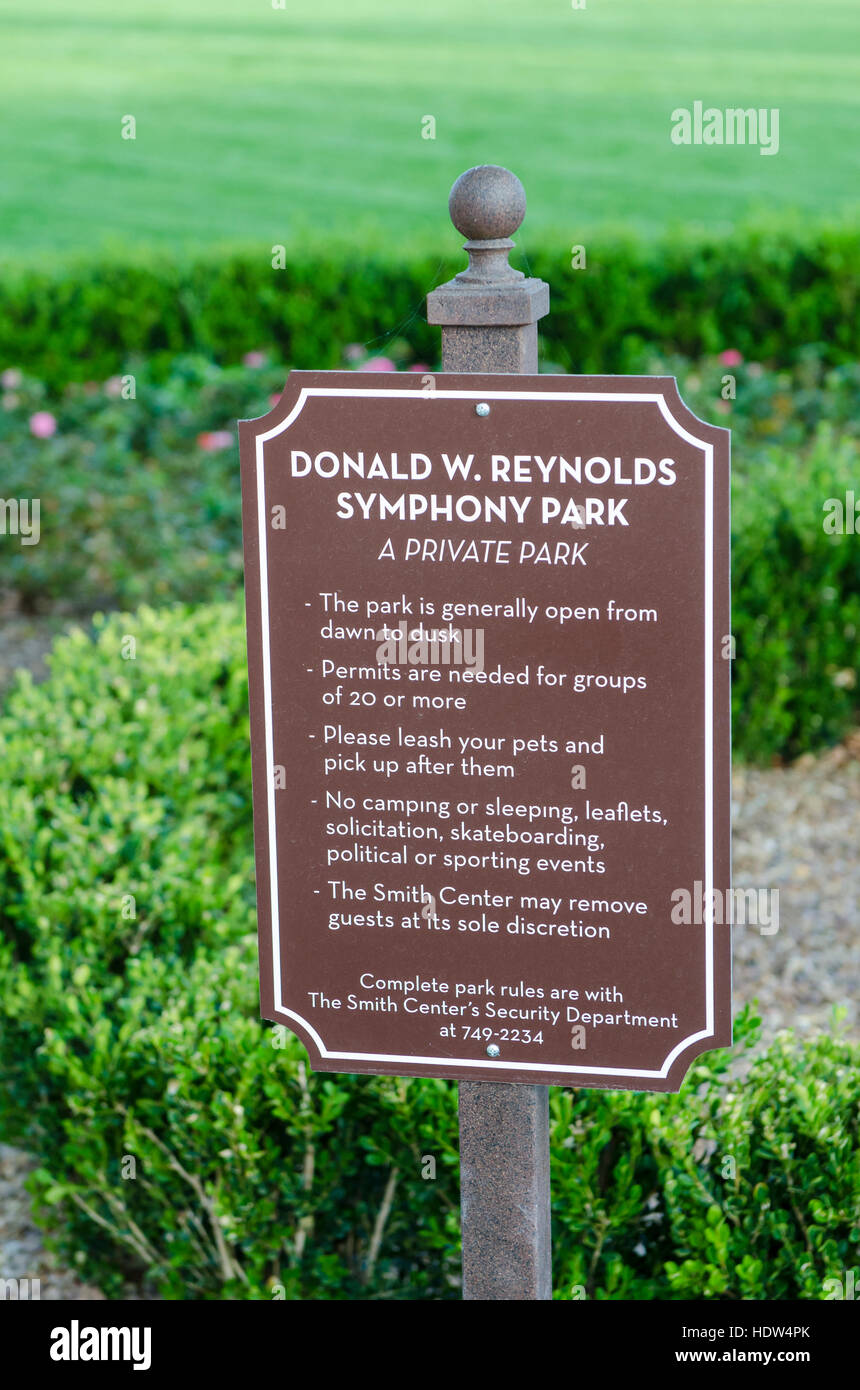 Donald W. Reynolds Parco Symphony e la Smith Center per le Arti dello spettacolo di Las Vegas, nel Nevada. Foto Stock