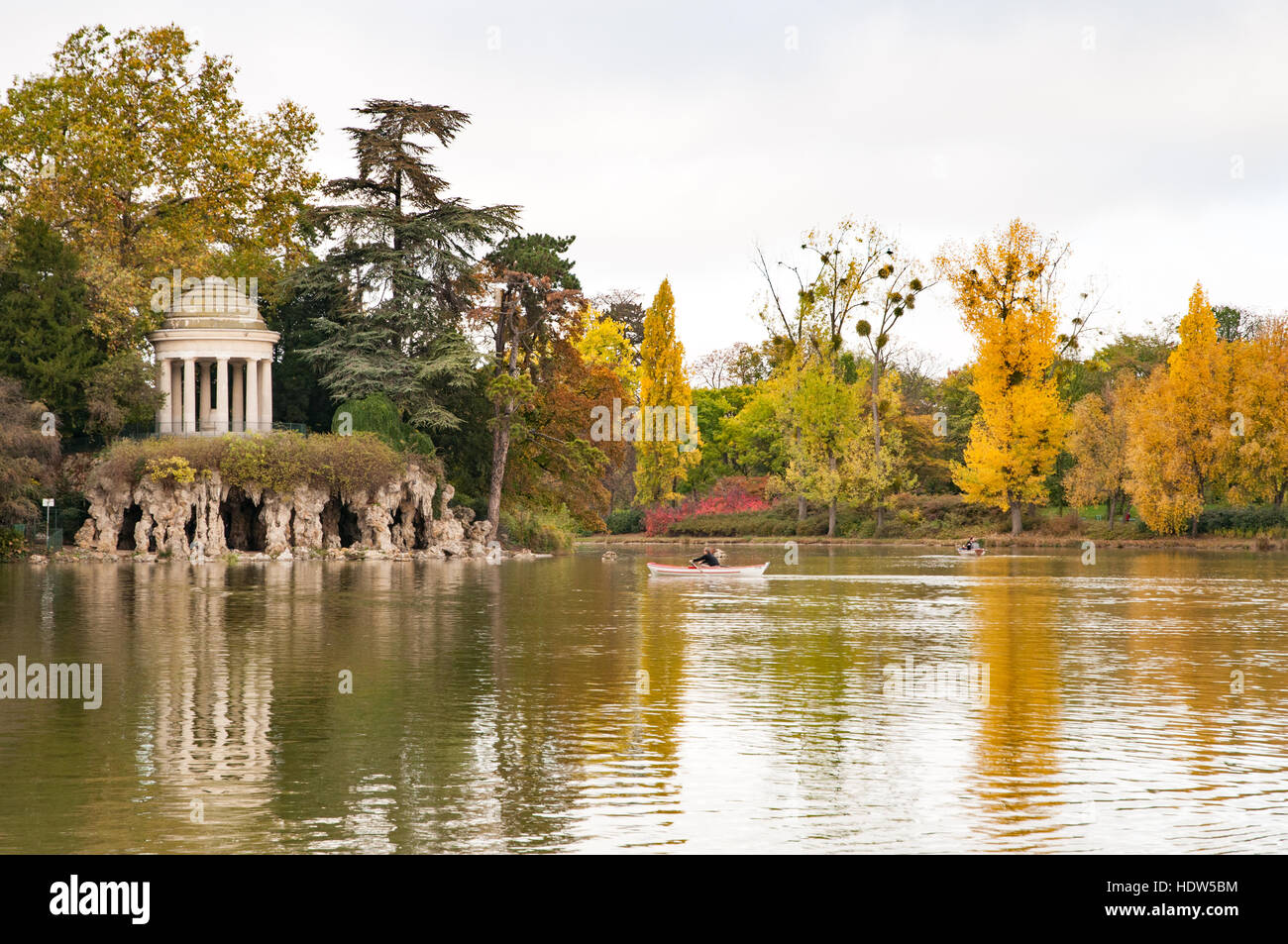 Lago del Bois de Vincennes, Parigi, Francia Foto Stock