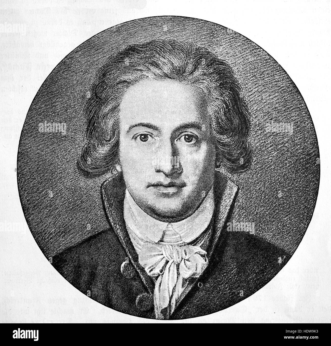 Johann Wolfgang von Goethe anni 42, Francoforte sul Meno 1749 - Weimar 1832, uno scrittore tedesco e statista, xilografia a partire dall'anno 1880 Foto Stock