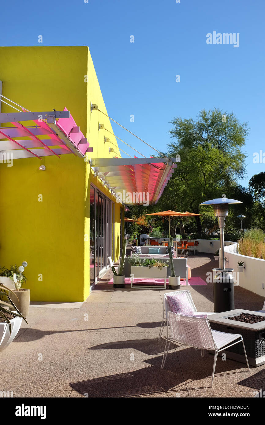 Il ristorante del Saguaro è parte del Saguaro Hotel e Spa nel cuore della Città Vecchia di Scottsdale, Arizona. Foto Stock